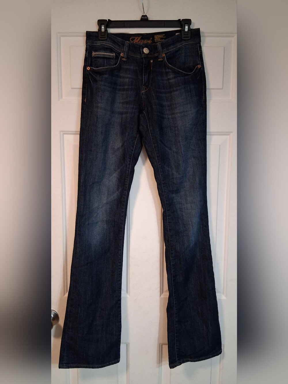 Mavi Molly Classic Boot Cut Dark Wash Blue Jean Denim Pants 26/36